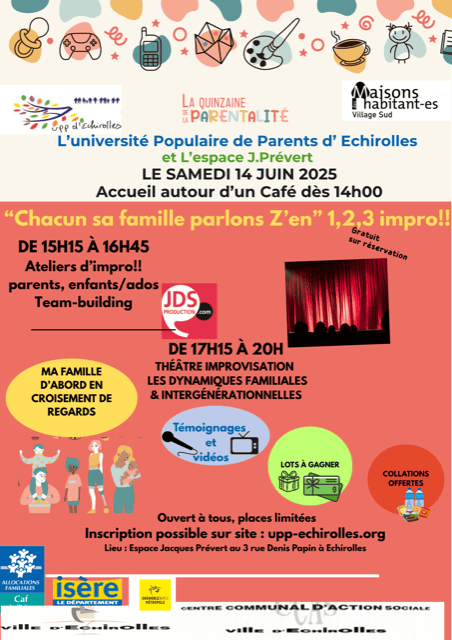 affiches quinzaine de la parentalité 2025 avec accueil